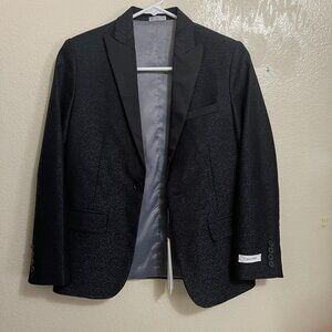 NWT Calvin Klein Boys Suit Jacket Size 12 Black